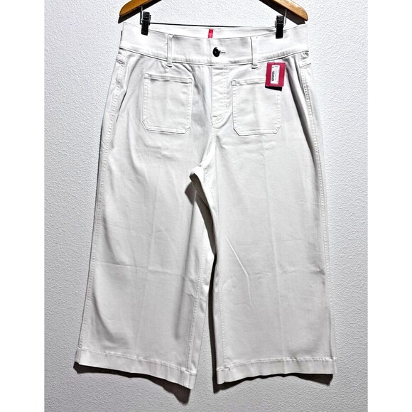 SPANX Women's Every Wear Cropped Wide Leg Jeans with Patch Pockets Sz Petite 1X - Picture 4 of 16